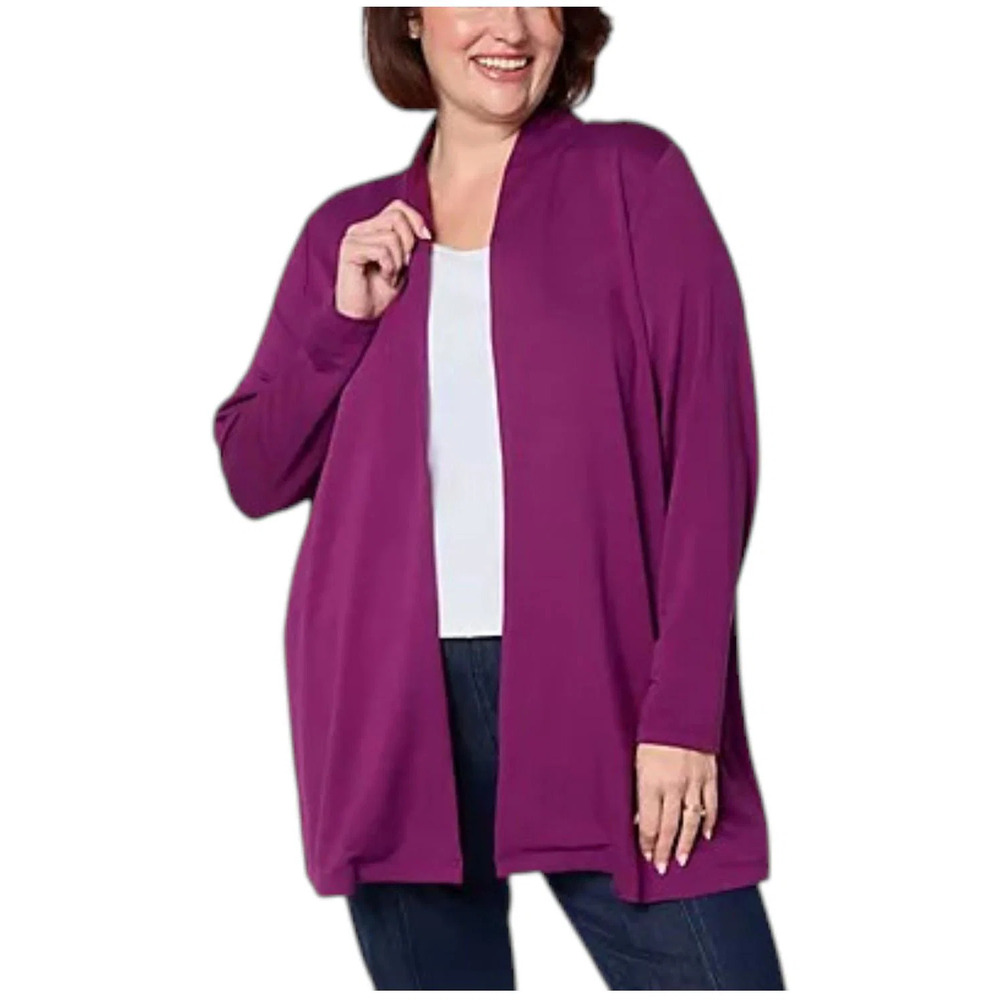 Brandis Women's Dress Out Loud Acquitted Duster Cardigan Plum Perfect - Regular